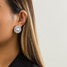 Wholesale alloy imitation pearl flower disc earrings JDC-ES-DN022 Earrings 道妮 Wholesale Jewelry JoyasDeChina Joyas De China