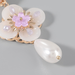 Wholesale alloy imitation pearl resin flower earrings JDC-ES-JL019 Earrings JoyasDeChina Wholesale Jewelry JoyasDeChina Joyas De China