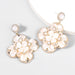 Wholesale alloy imitation pearl resin flower earrings JDC-ES-JL799 Earrings 氿乐 white Wholesale Jewelry JoyasDeChina Joyas De China