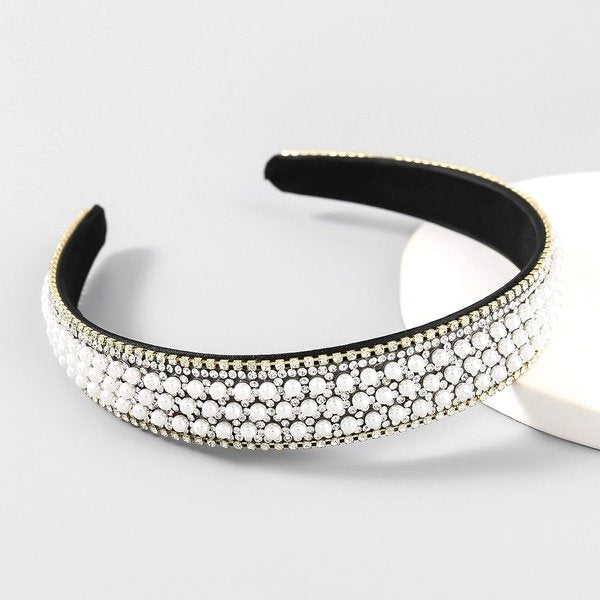 Wholesale alloy imitation pearl rhinestone headband JDC-HD-JL057 Headband 氿乐 Wholesale Jewelry JoyasDeChina Joyas De China