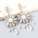 Wholesale Alloy Imitation Pearl Rhinestone White Flower Earrings JDC-ES-JL627 Earrings JoyasDeChina Wholesale Jewelry JoyasDeChina Joyas De China