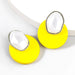 Wholesale Alloy Imitation Pearl Wood Round Earrings JDC-ES-JL897 Earrings 氿乐 yellow Wholesale Jewelry JoyasDeChina Joyas De China