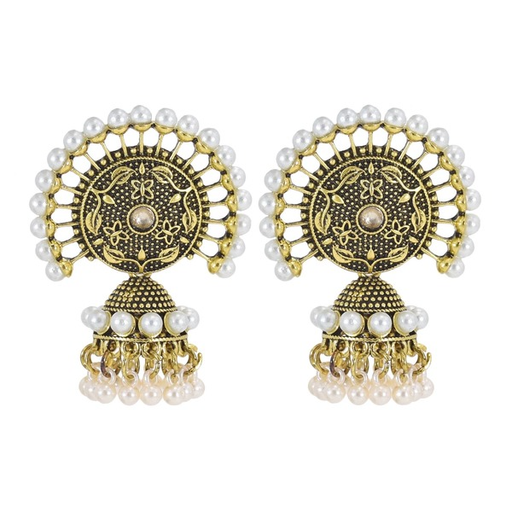 Bulk Jewelry Wholesale alloy Indian style pearl Tassel Earrings JDC-ES-T16 Wholesale factory from China YIWU China