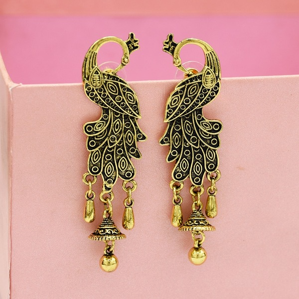 Bulk Jewelry Wholesale alloy Indian wind peacock bell earrings JDC-ES-T9 Wholesale factory from China YIWU China