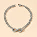 Wholesale alloy infinity figure 8 bracelet JDC-BT-MiMeng002 Bracelet 米萌 silver Wholesale Jewelry JoyasDeChina Joyas De China