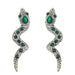 Wholesale alloy inlaid crystal exaggerated Snake Earrings JDC-ES-V120 Earrings JoyasDeChina green Wholesale Jewelry JoyasDeChina Joyas De China