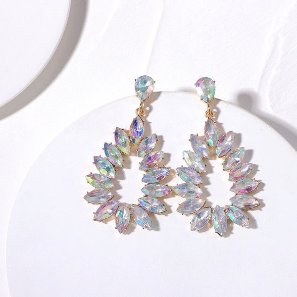 Wholesale alloy inlaid gemstone earrings JDC-ES-JQ-002 Earrings 佳琪 Wholesale Jewelry JoyasDeChina Joyas De China