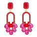 Wholesale alloy inlaid gemstone earrings JDC-ES-JQ150 Earrings JoyasDeChina red Wholesale Jewelry JoyasDeChina Joyas De China