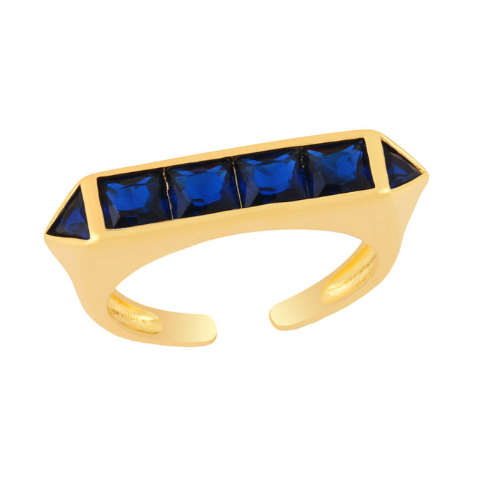 Wholesale alloy inlaid zircon open ring JDC-RS-AS306 Rings 翱昇 blue 1 Wholesale Jewelry JoyasDeChina Joyas De China