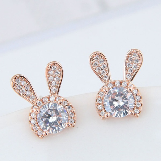 Bulk Jewelry Wholesale alloy inlaid zircon rabbit earrings JDC-ES-wy062 Wholesale factory from China YIWU China