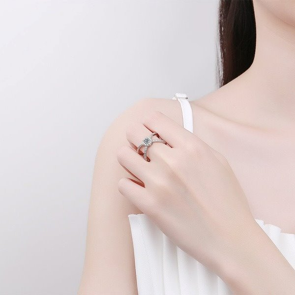 Wholesale alloy inlaid zircon ring Sterling Silver Jewelry JDC-RS-BLX041 Rings 宝来兴 Wholesale Jewelry JoyasDeChina Joyas De China
