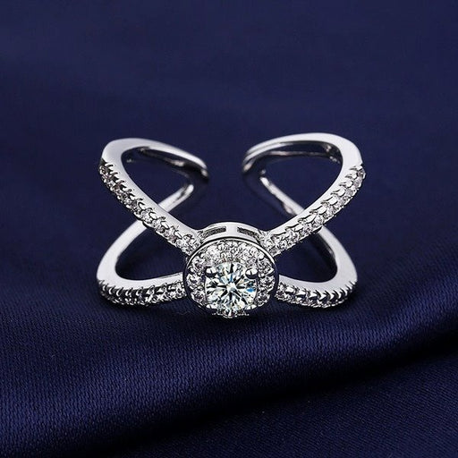 Wholesale alloy inlaid zircon ring Sterling Silver Jewelry JDC-RS-BLX041 Rings 宝来兴 Wholesale Jewelry JoyasDeChina Joyas De China