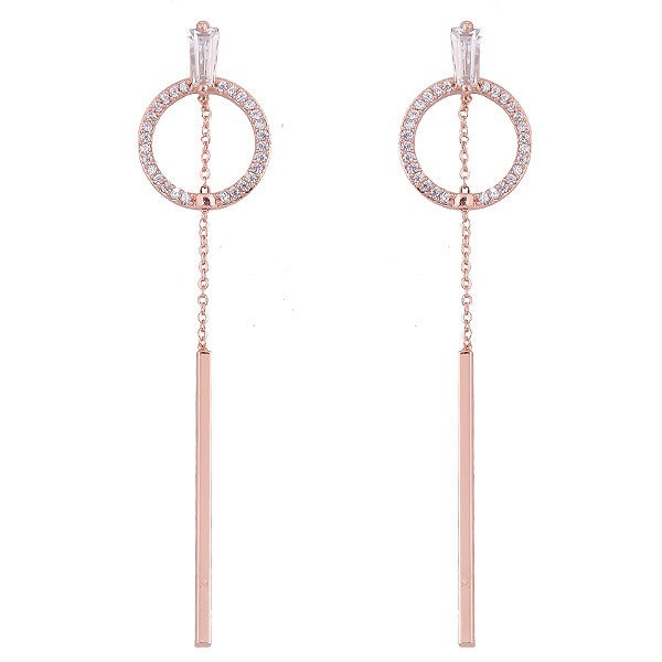 Bulk Jewelry Wholesale alloy inlaid zircon ring Tassel Earrings JDC-ES-wy067 Wholesale factory from China YIWU China