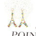 Wholesale alloy iron tower color diamond earrings JDC-ES-MY201 Earrings 曼茵 Wholesale Jewelry JoyasDeChina Joyas De China