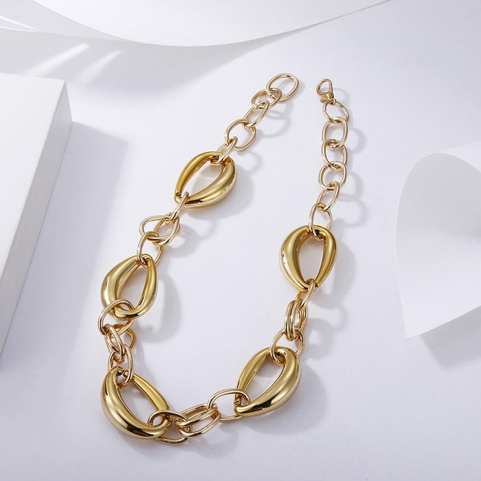 Bulk Jewelry Wholesale alloy irregular ring necklaces JDC-NE-YN011 Wholesale factory from China YIWU China