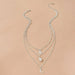 Wholesale alloy jade inlaid three-layer necklace JDC-NE-C172 NECKLACE 咏歌 Wholesale Jewelry JoyasDeChina Joyas De China
