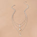 Wholesale alloy jade inlaid three-layer necklace JDC-NE-C172 NECKLACE 咏歌 9529 Wholesale Jewelry JoyasDeChina Joyas De China