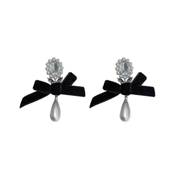 Wholesale alloy lace bow earrings JDC-ES-XuF045 Earrings 旭帆 Wholesale Jewelry JoyasDeChina Joyas De China