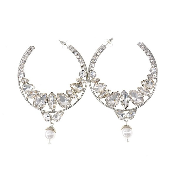 Bulk Jewelry Wholesale alloy large ring flash diamond earrings JDC-ES-GSNT003 Wholesale factory from China YIWU China