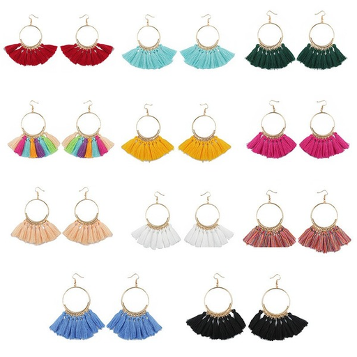 Bulk Jewelry Wholesale alloy large rings tassel earrings JDC-ES-MH004 Wholesale factory from China YIWU China