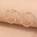 Wholesale Alloy leaf C-shaped metal Earrings JDC-ES-NM019 Earrings 诺铭 Wholesale Jewelry JoyasDeChina Joyas De China