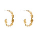 Wholesale Alloy leaf C-shaped metal Earrings JDC-ES-NM019 Earrings 诺铭 Alloy Wholesale Jewelry JoyasDeChina Joyas De China