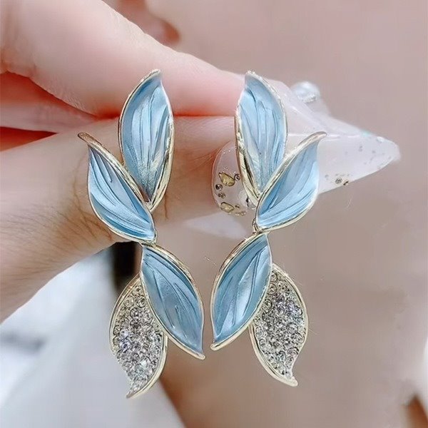 Wholesale alloy leaf earrings JDC-ES-XuF035 Earrings 旭帆 Wholesale Jewelry JoyasDeChina Joyas De China
