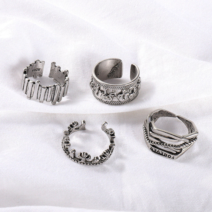 Wholesale Alloy Letter Elephant Ring MOQ≥2 JDC-RS-JuY006 Rings 聚耀 Wholesale Jewelry JoyasDeChina Joyas De China