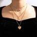 Wholesale alloy letter love three-layer necklace JDC-NE-C199 NECKLACE 咏歌 17626 Wholesale Jewelry JoyasDeChina Joyas De China