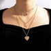 Wholesale alloy letter love three-layer necklace JDC-NE-C199 NECKLACE 咏歌 Wholesale Jewelry JoyasDeChina Joyas De China