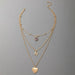 Wholesale alloy letter love three-layer necklace JDC-NE-C199 NECKLACE 咏歌 Wholesale Jewelry JoyasDeChina Joyas De China