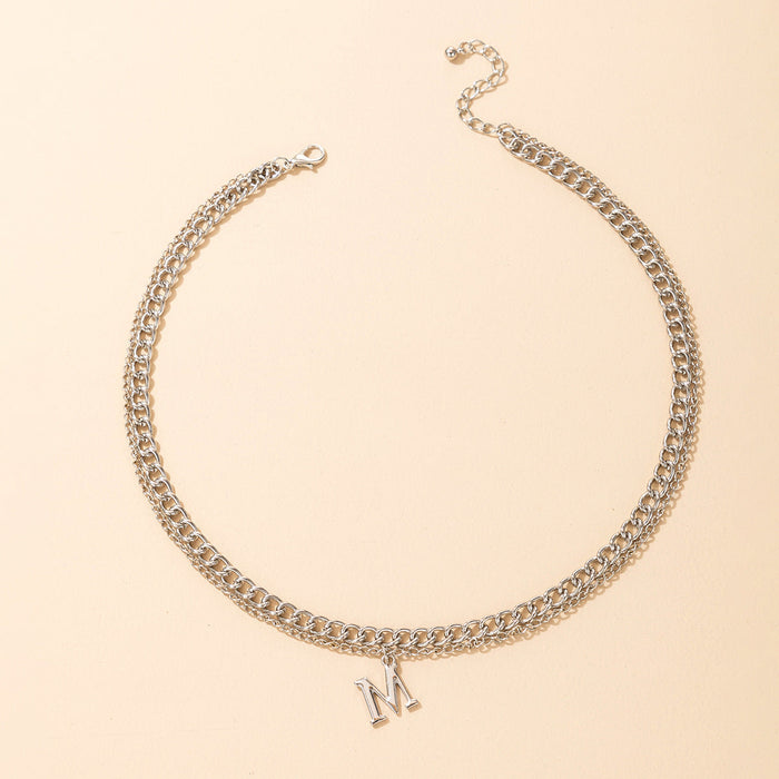 Wholesale alloy letter popular element necklace JDC-NE-C223 NECKLACE 咏歌 16525 Wholesale Jewelry JoyasDeChina Joyas De China