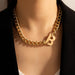 Wholesale alloy letter thick chain single layer necklace JDC-NE-C194 NECKLACE 咏歌 16993 Wholesale Jewelry JoyasDeChina Joyas De China