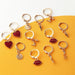 Wholesale Alloy Lips Heart Shape Earrings Set JDC-ES-NZ043 Earrings 奈珠 Wholesale Jewelry JoyasDeChina Joyas De China