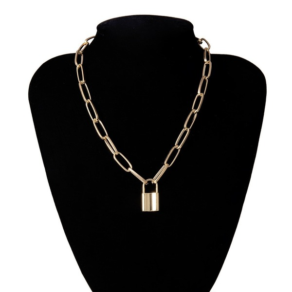 Bulk Jewelry Wholesale alloy lock necklaces JDC-NE-sf030 Wholesale factory from China YIWU China