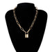 Bulk Jewelry Wholesale alloy lock necklaces JDC-NE-sf030 Wholesale factory from China YIWU China