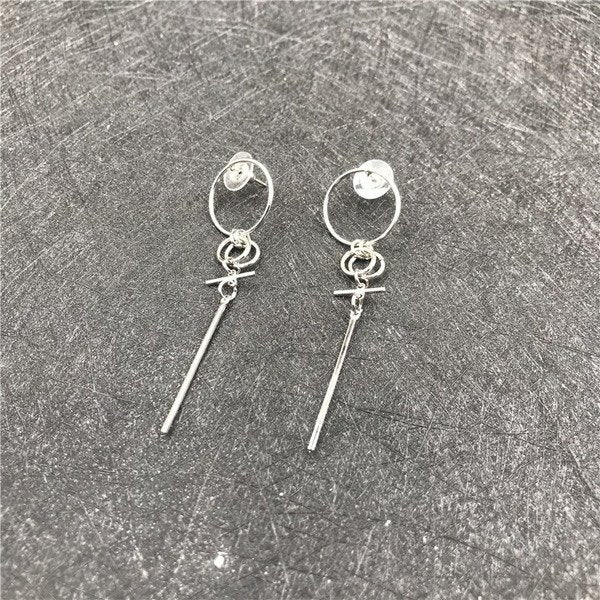 Wholesale alloy long earrings JDC-ES-YinS001 Earrings 赢视 Wholesale Jewelry JoyasDeChina Joyas De China
