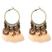 Wholesale alloy long feather tassel earrings JDC-ES-KJ010 Earrings JoyasDeChina E022176 Wholesale Jewelry JoyasDeChina Joyas De China