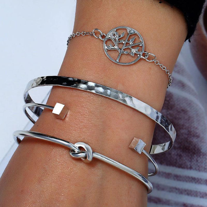 Bulk Jewelry Wholesale alloy love bow turtle beaded leather rope five piece bracelet set JDC-BT-wy023 Wholesale factory from China YIWU China