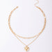 Wholesale alloy love double necklace JDC-NE-C206 NECKLACE 咏歌 Wholesale Jewelry JoyasDeChina Joyas De China