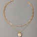 Wholesale alloy love double necklace JDC-NE-C206 NECKLACE 咏歌 Wholesale Jewelry JoyasDeChina Joyas De China