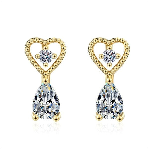 Wholesale alloy love drop earrings Sterling Silver Jewelry JDC-ES-BLX047 Earrings 宝来兴 Wholesale Jewelry JoyasDeChina Joyas De China