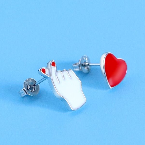Wholesale alloy love ear studs JDC-ES-QLX041 Earrings 巧兰轩 Wholesale Jewelry JoyasDeChina Joyas De China