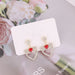 Wholesale alloy Love Earrings JDC-ES-Bingm005 Earrings 冰萌 1#red Wholesale Jewelry JoyasDeChina Joyas De China