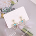 Wholesale alloy Love Earrings JDC-ES-Bingm005 Earrings 冰萌 2# lake blue Wholesale Jewelry JoyasDeChina Joyas De China