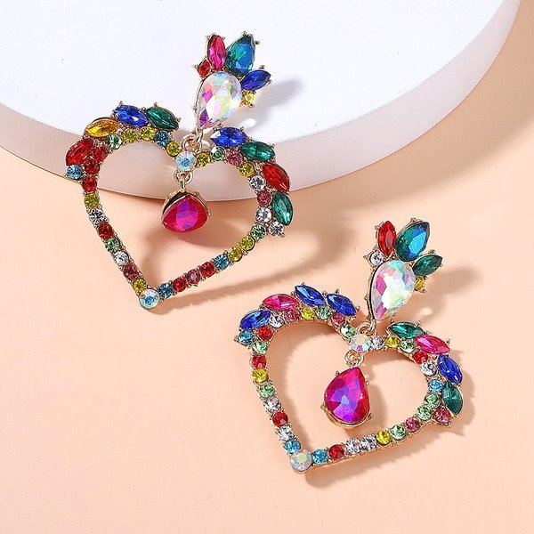 Wholesale alloy love earrings JDC-ES-JQ202 Earrings 佳琪 Wholesale Jewelry JoyasDeChina Joyas De China