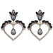 Wholesale alloy love earrings JDC-ES-JQ202 Earrings 佳琪 balck Wholesale Jewelry JoyasDeChina Joyas De China