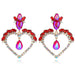 Wholesale alloy love earrings JDC-ES-JQ202 Earrings 佳琪 red Wholesale Jewelry JoyasDeChina Joyas De China
