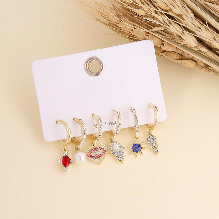 Wholesale alloy love eye Earrings JDC-ES-Bingm008 Earrings 冰萌 10# Wholesale Jewelry JoyasDeChina Joyas De China