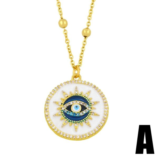 Wholesale Alloy Love Eye Pendant Necklace JDC-NE-AS384 NECKLACE 翱昇 Wholesale Jewelry JoyasDeChina Joyas De China